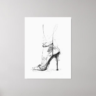 Elegant High Heel Foot - Feminine Style Canvas Print