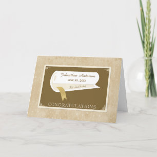 Elegant High School Graduation Congratulations Card