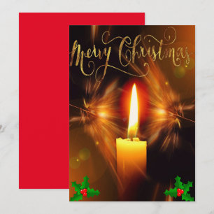 Elegant Holiday Christmas Candles Card