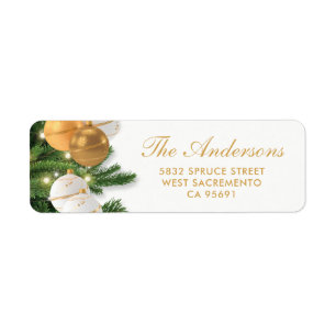 Elegant Holiday Christmas White and Gold