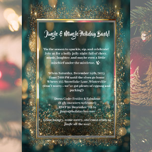 Elegant Holiday Party Festive Acrylic Invitations