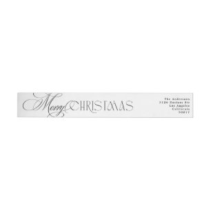 Elegant Holiday Personalized Return Address Wrap Around Label