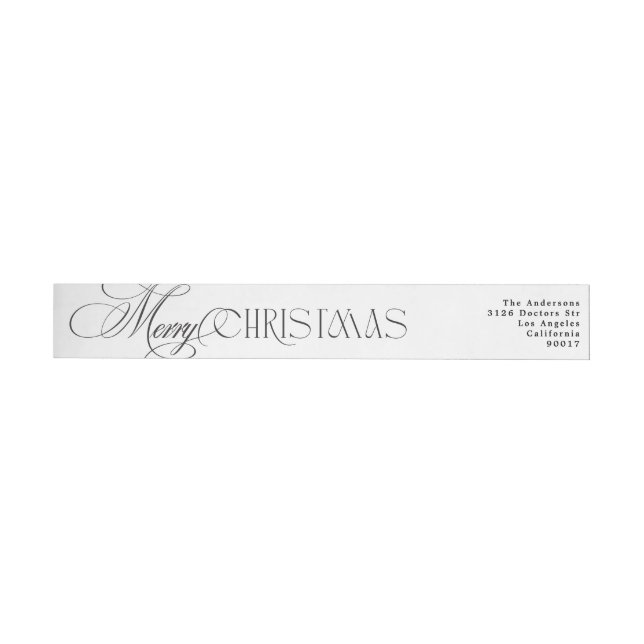 Elegant Holiday Personalized Return Address Wrap Around Label (Individual)