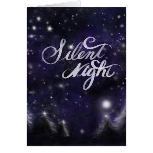 Elegant Holiday snow scene silent night