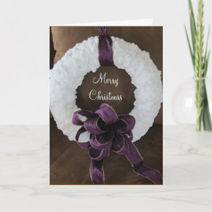 Elegant Holiday Wreath Greeting Card