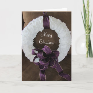 Elegant Holiday Wreath Greeting Card