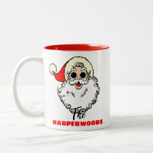 Elegant Holidays Santa Claus Family Christmas Two-Tone Coffee Mug