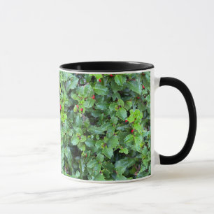 Elegant Holly Berry Pattern Christmas Home Decor Mug