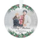 Elégant Holly Greenery 2 Photo Joyeux Noël