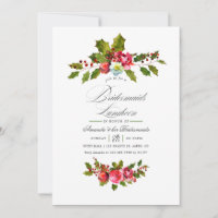 Elegant Holly & Ivy Christmas Bridesmaids Luncheon
