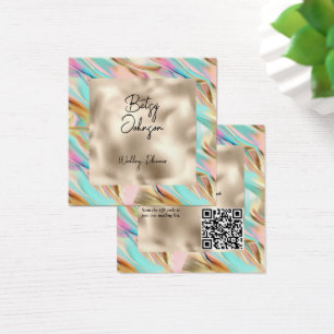 Elegant Holographic and Pearl Foil Business Card