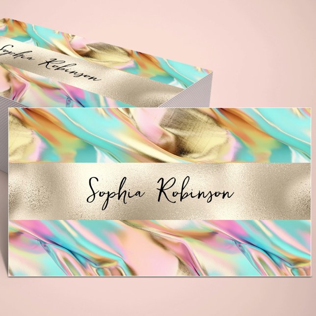 Elegant Holographic and Pearl Foil Business Card (Creator Uploaded)