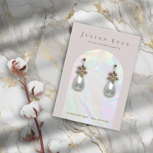Elegant Holographic Aura Arch Jewellery Display Business Card