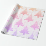 Elegant Holographic Marble Christmas Tree Wrapping Paper<br><div class="desc">Christmas faux holograph glitter and marble design.</div>