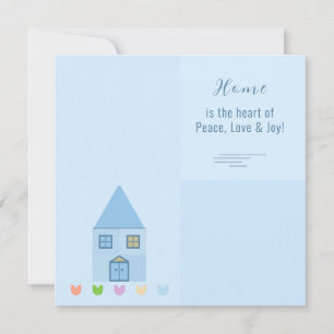 Elegant Home Colourful Tulips Blue Potluck Invite