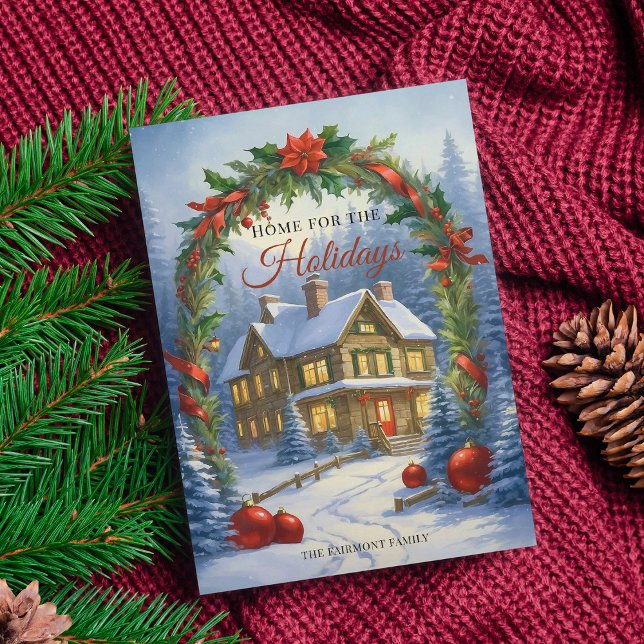 Elegant Home for the Holidays Christmas Card (Creator Uploaded)