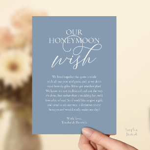 Elegant Honeymoon Wish Cash Fund Enclosure Card