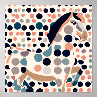 Elegant Horse Kids Vibrant Room Nursery Poster