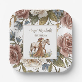 Elegant Horse Lover Birthday  Plate