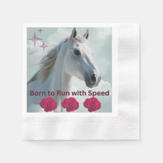 Elegant Horse Portrait for Equestrian Souls Napkin