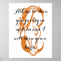 Elegant Horse Poster with Quote