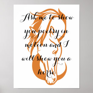 Elegant Horse Poster with Quote