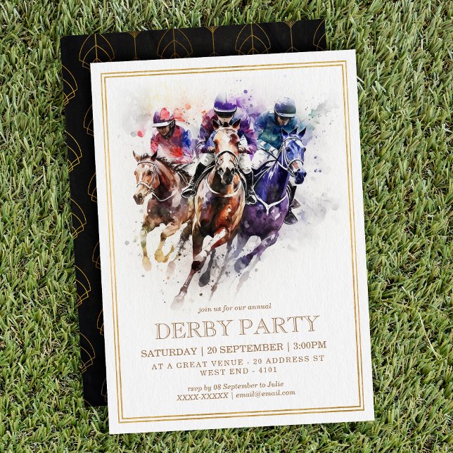 Elegant Horse Race Derby Party / Equestrian Invitation (Creator Uploaded)