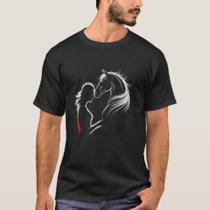 Elegant Horse Silhouette Graphic Art Design for Ho T-Shirt