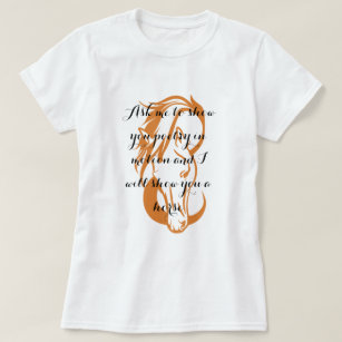Elegant Horse T-Shirt with Quote
