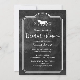 Elegant Horse Wedding Bridal Shower Invitation
