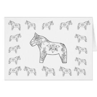 Elegant Horses, blank inside