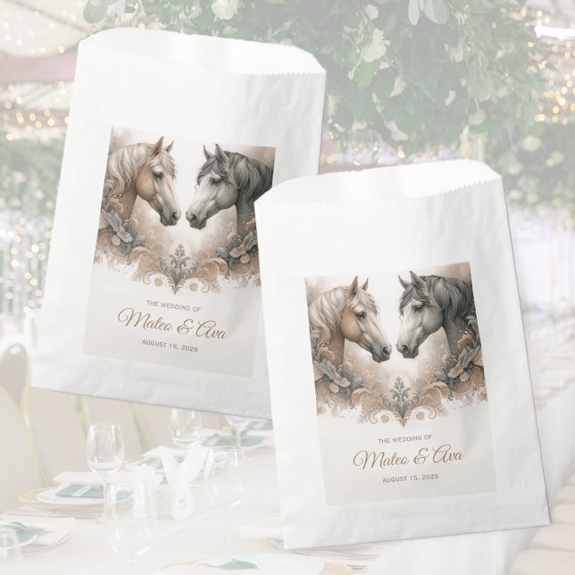 Elegant Horses Wedding Favour Bag (Elegant Horses Wedding Favor Bags)