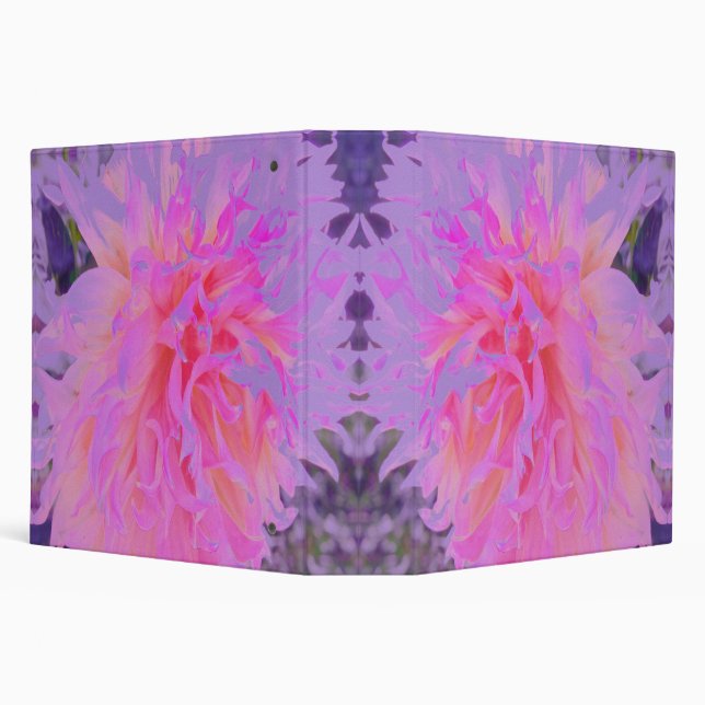 Elegant Hot Pink and Magenta Decorative Dahlia Binder (Background)