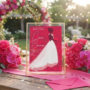 Elegant Hot Pink Bridal Shower Invitation