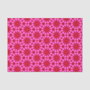 Elegant Hot Pink Geometric Pattern Girly Chic Tissue Paper
