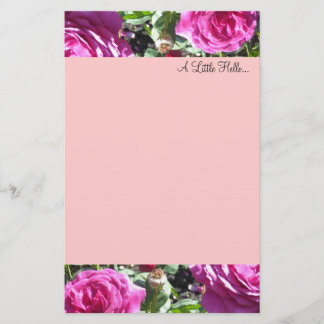 Elegant Hot Pink Roses Stationery