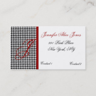 Elegant Hounds Tooth Pattern Business Card