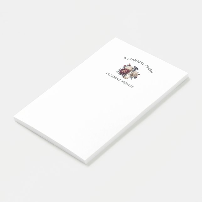 Elegant House Cleaning Service Floral Business Post-it Notes (Angled)