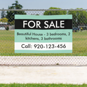 Elegant House for Sale Customizable Lawn Sign