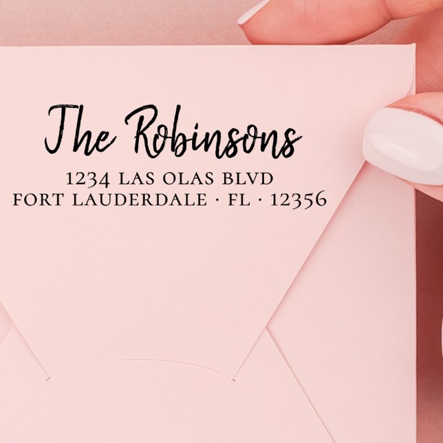 Elegant Housewarming Script Return Address Self-inking Stamp (Creator Uploaded)