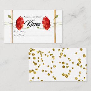 Elegant How Many Kisses Bridal Enclosure Card