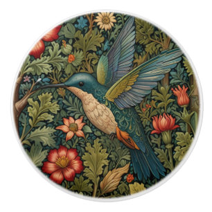 Elegant hummingbird romantic boho chic ceramic knob