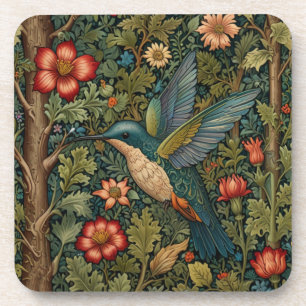 Elegant hummingbird romantic boho chic coaster