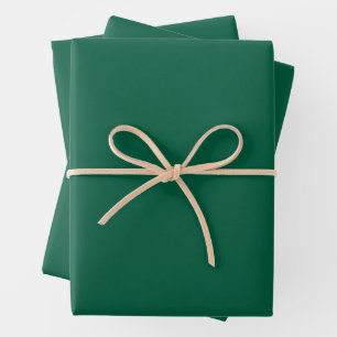 Elegant Hunter Green Solid Colour  Wrapping Paper Sheet
