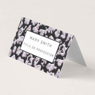 Elegant Hybrid Floral-Animal Business Card