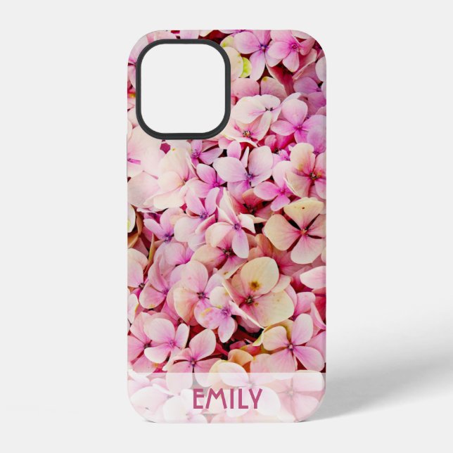 Elegant Hydrangas Personalized iPhone Case (Back)