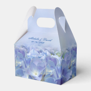 Elegant Hydrangea Blue Florals Wedding Favour Box