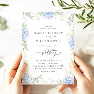 Elegant Hydrangea Floral Wedding Invitation