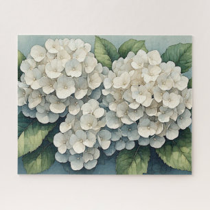 Elegant Hydrangea Flower Art Jigsaw Puzzle