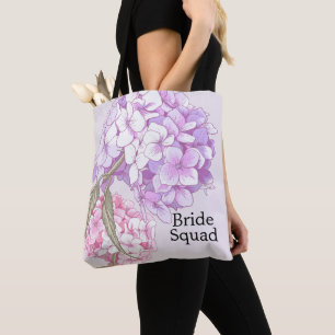 Elegant Hydrangea Flower Wedding Personalized Tote Bag